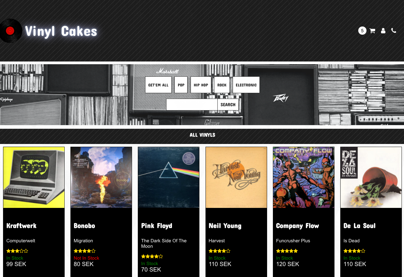 vinyl shop project preview